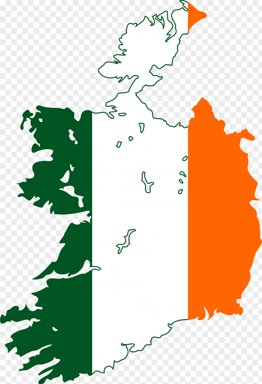 Flag Of Ireland World Map PNG