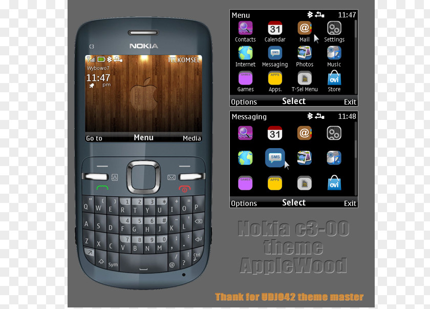 Mobile Phone Theme Feature Smartphone Nokia C3-00 Handheld Devices PNG