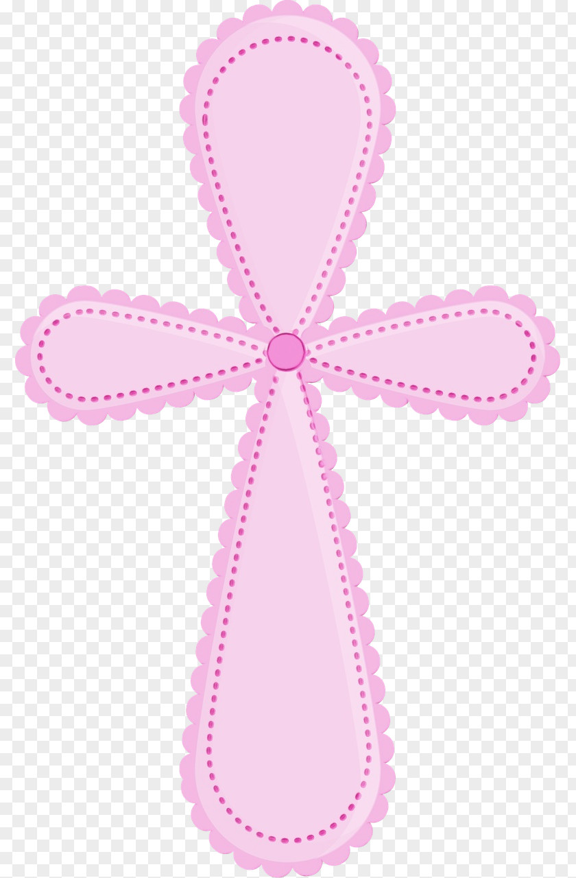Pink Cross Symbol PNG