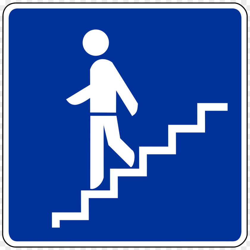 Stairs Traffic Sign PNG