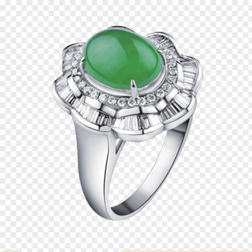 Emerald Ring Jewellery Lao Feng Xiang Diamond PNG