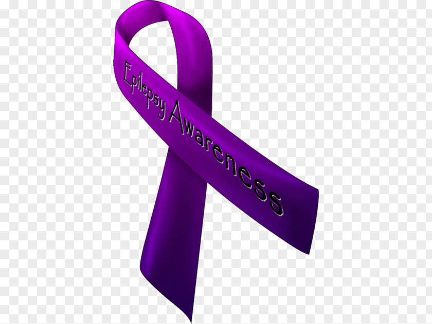 RIBBON PURPLE Awareness Ribbon Epilepsy Epileptic Seizure Purple Day PNG