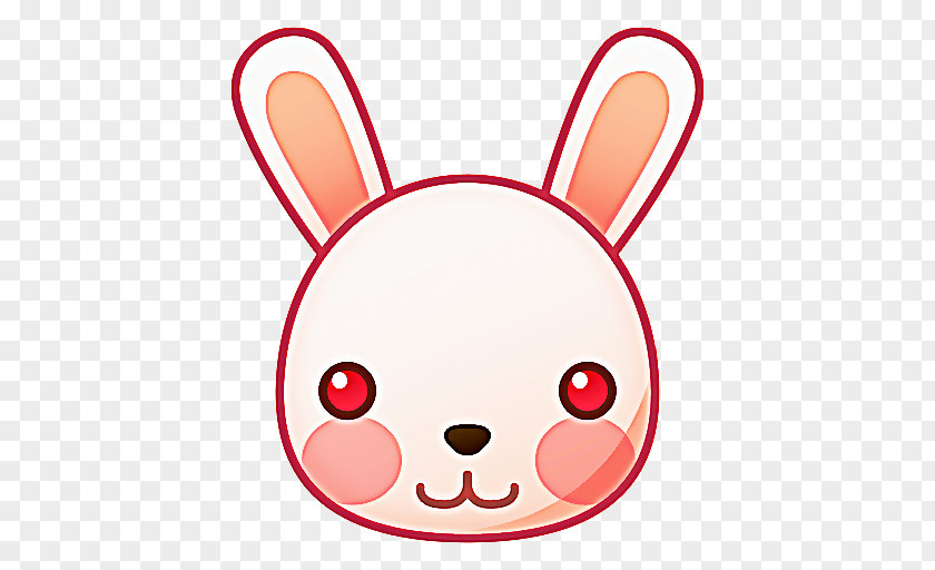 Smile Ear Easter Bunny Emoji PNG