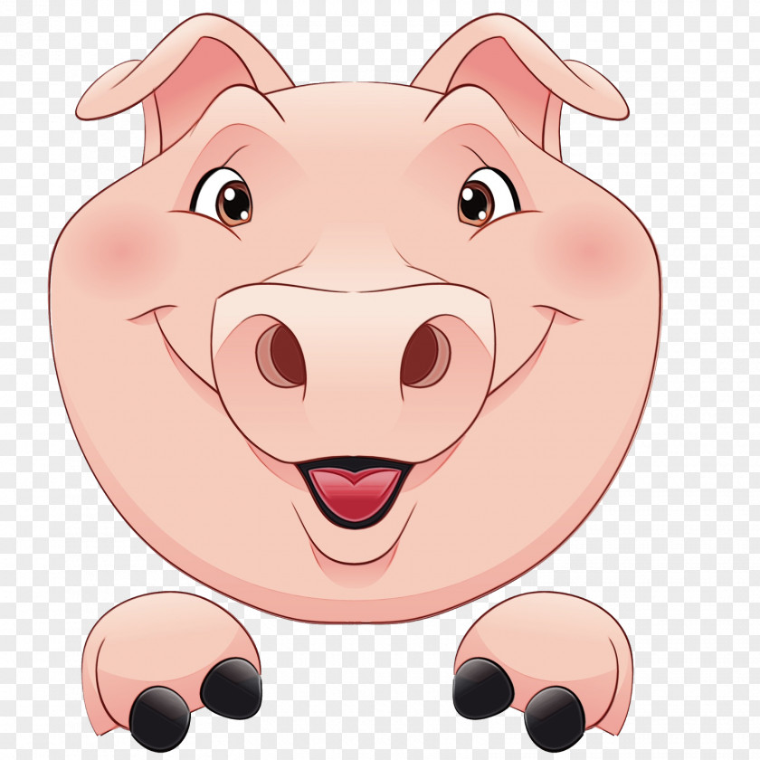 Art Smile Pig Cartoon PNG
