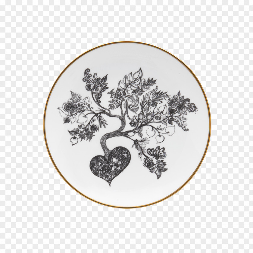 Plate Haviland & Co. Dessert Orchard Tree Of Life PNG
