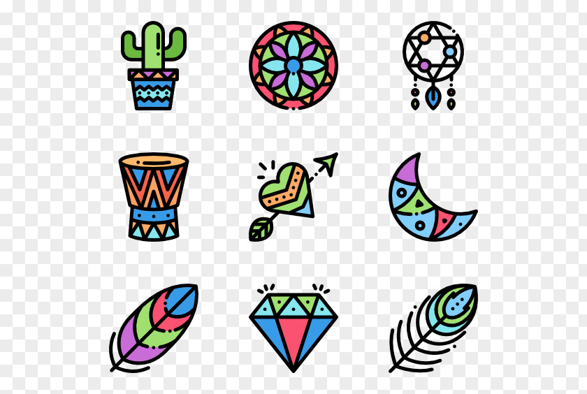 Boho Style Graphic Design Clip Art PNG