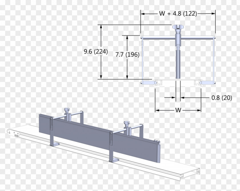 Guide Rail Conveyor System Belt Manufacturing PNG