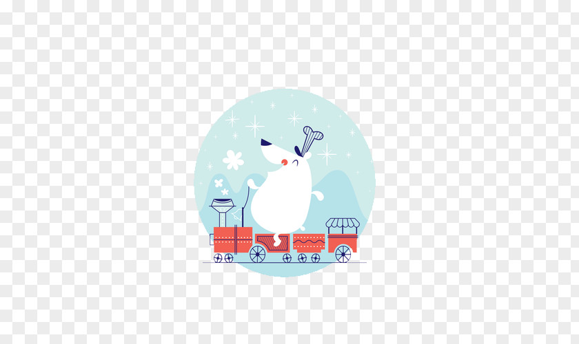 Flat Illustration Polar Bear PNG