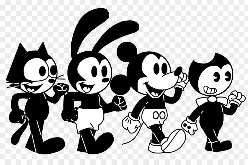 Oswald The Lucky Rabbit Bendy And Ink Machine Mickey Mouse Minnie Felix Cat PNG