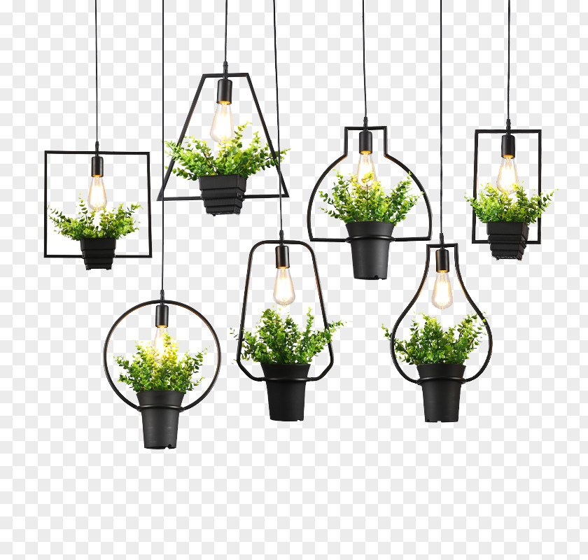 Personality Iron Flower Chandelier Light Lamp Price Taobao PNG