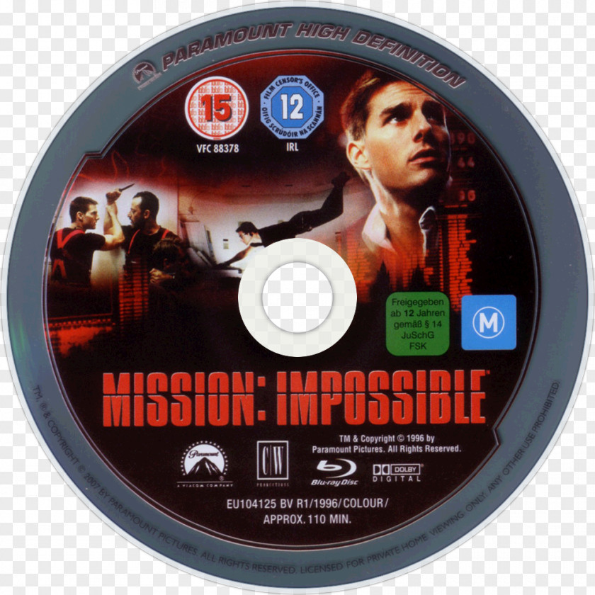 Tom Cruise Mission: Impossible Compact Disc Blu-ray DVD PNG