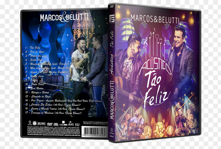 Dvd Acústico Tão Feliz Marcos & Belutti DVD Vivo PNG