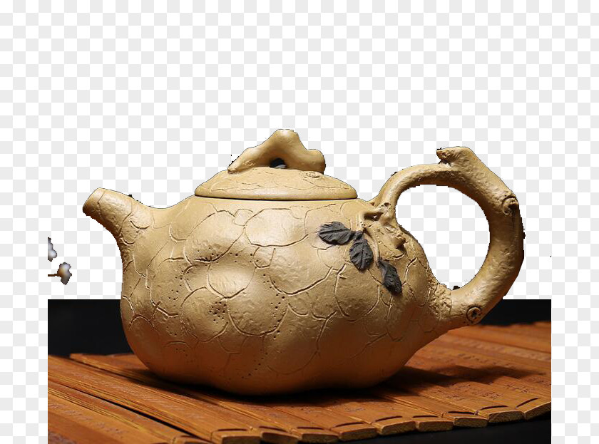 Kung Fu Teapot On Bamboo PNG