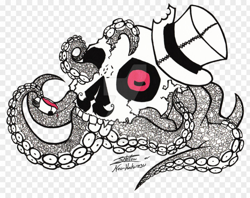 Octopus Tentacles Line Art Graphic Design Drawing PNG
