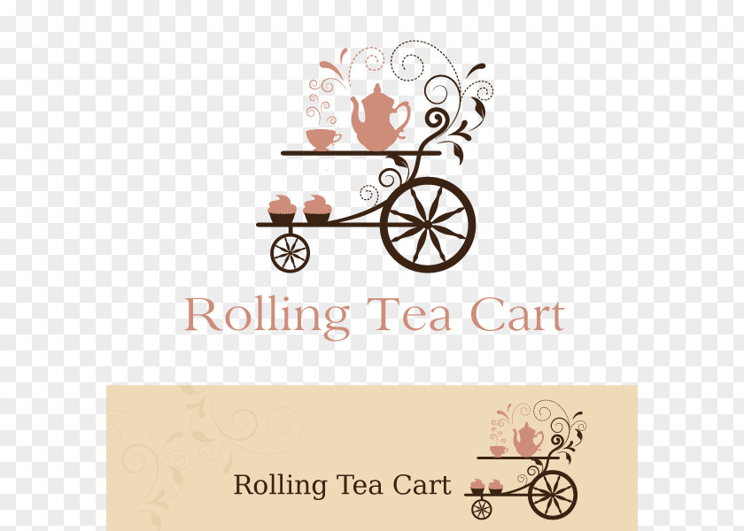 Rolling Tea Cart Logo Brand Product Design Font Clip Art PNG