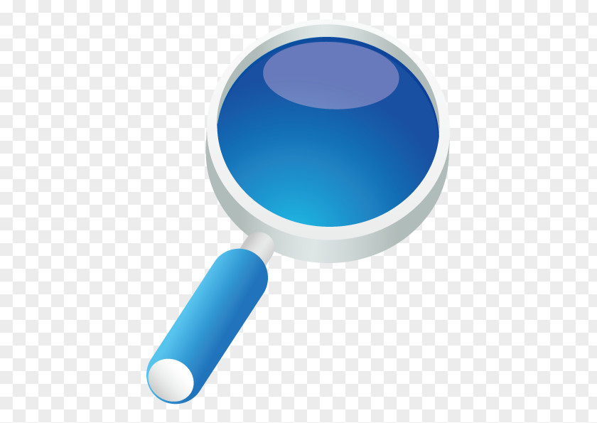 Vector Blue Magnifying Glass Light PNG