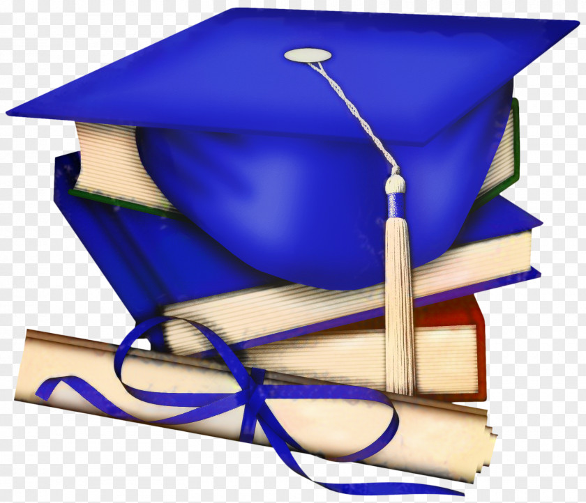 Electric Blue Mail Graduation Background PNG