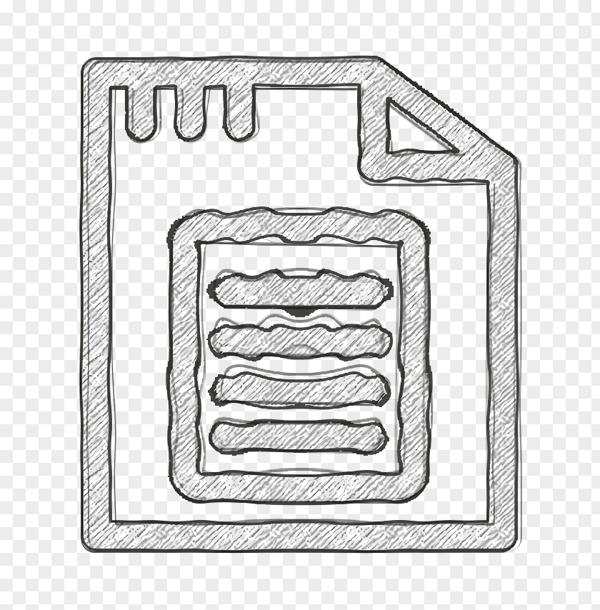 Line Art Rectangle Audio Icon Media Memori PNG