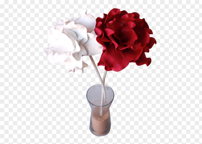 Vase Garden Roses Cut Flowers PNG