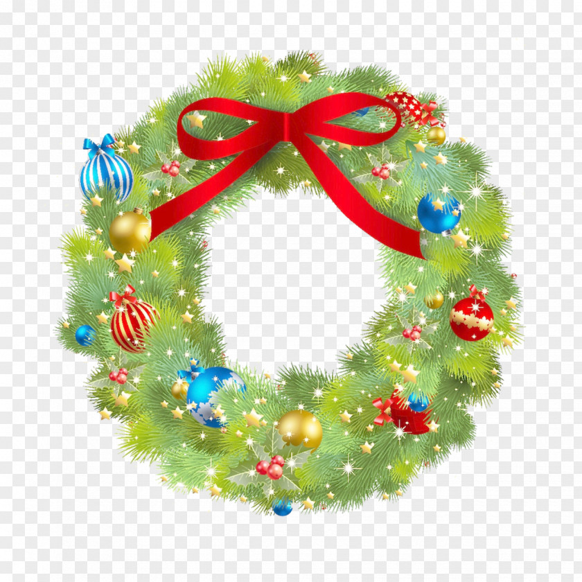 Free Christmas Wreath Pull Material Content Clip Art PNG
