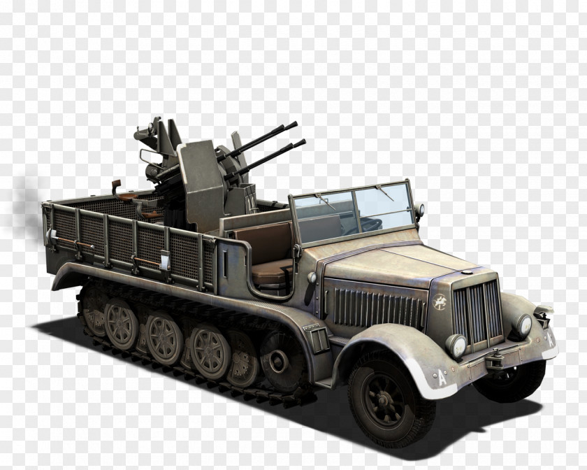 Model Car Half Track Vehicle Military Artillery Tractor Armored PNG