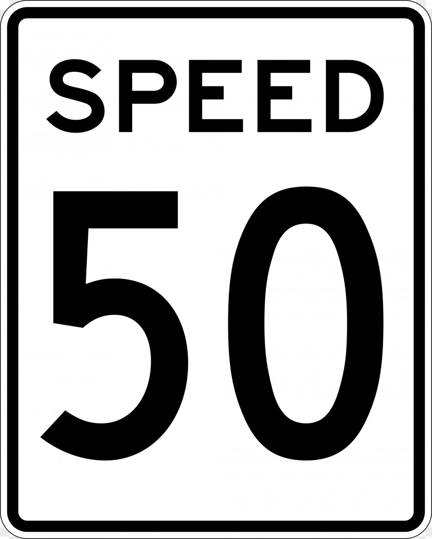 Speed Limit Traffic Sign Regulatory United States Warning PNG