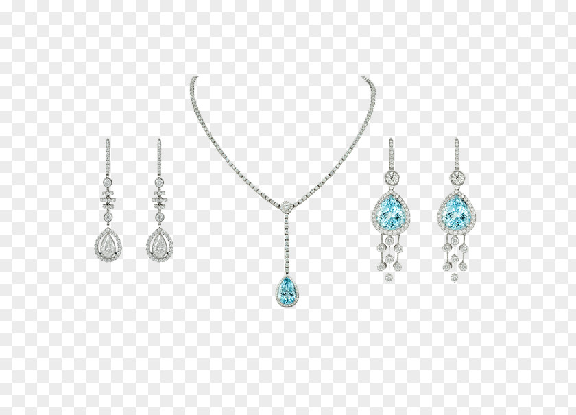 Estate Jewelry Pearl Earring Turquoise Necklace Jewellery PNG