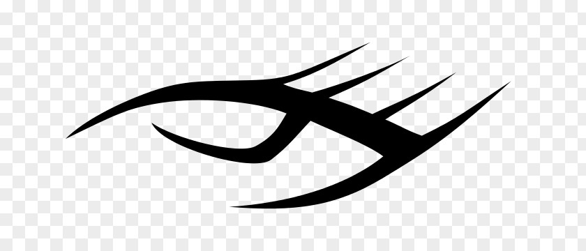 M Logo LineLeft Eye Clip Art Black & White PNG