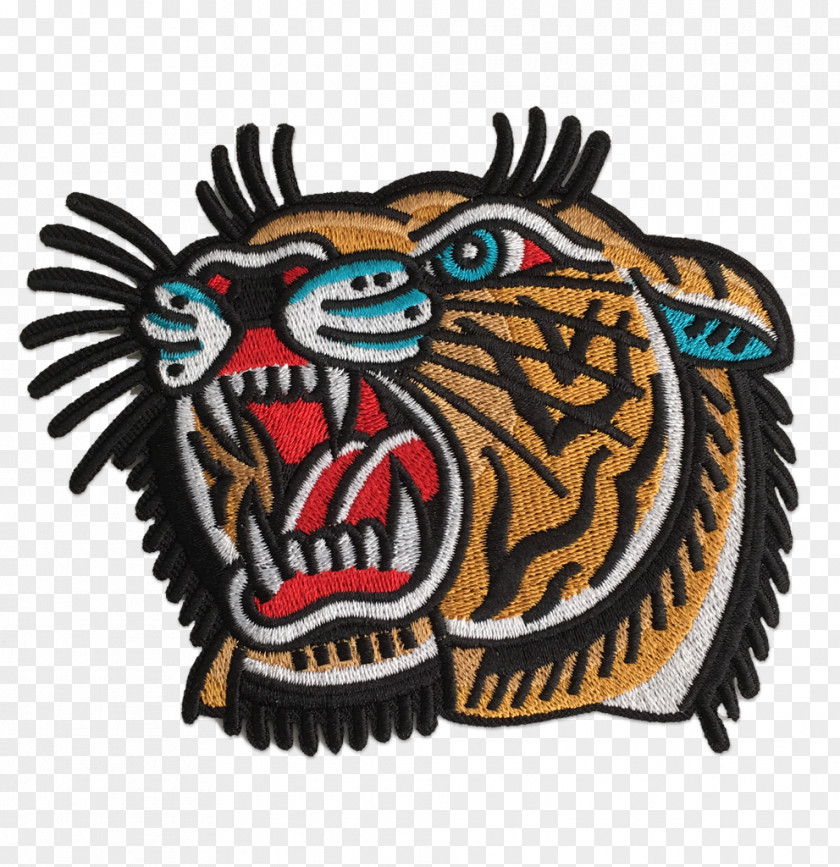 Gucci Logo Embroidered Patch Iron-on Embroidery Bengal Tiger PNG