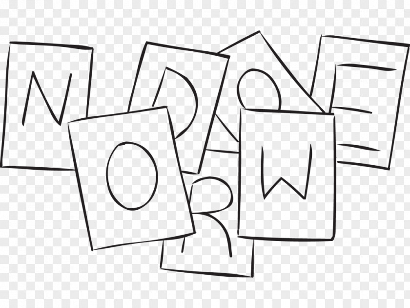 Puzzle Letters Paper Line Art Clip PNG