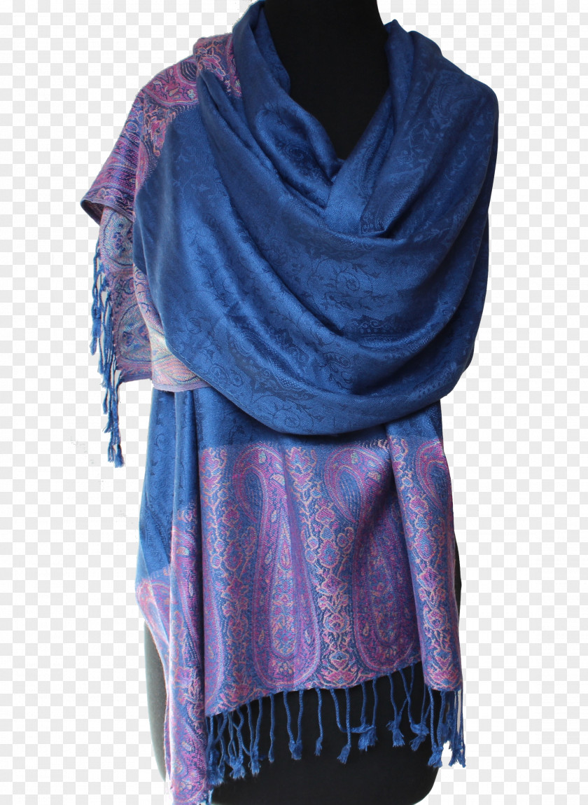 Silk Cloth Shawl Pashmina Scarf Wrap Violet PNG