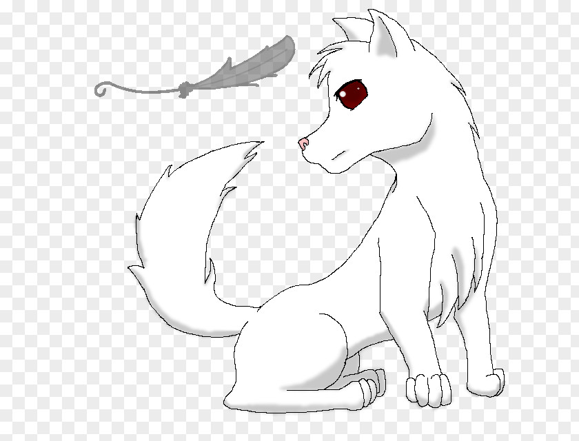 White Wolf Cat Drawing Nightcore Mammal Whiskers PNG