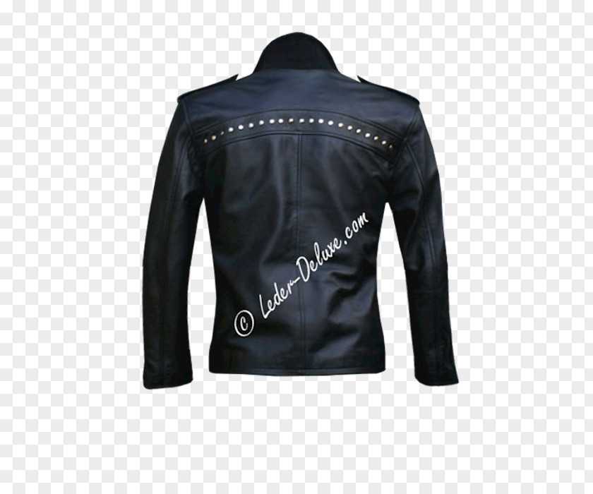 Black Windbreaker Leather Jacket PNG