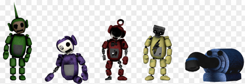 Lined Up Five Nights At Freddy's Action & Toy Figures Fangame Survival Horror PNG