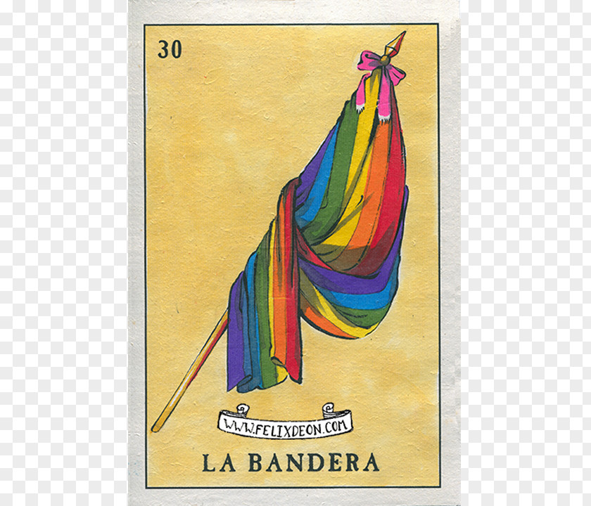 Loteria Mexicana Mexico Lotería Queer Playing Card Rainbow Flag PNG
