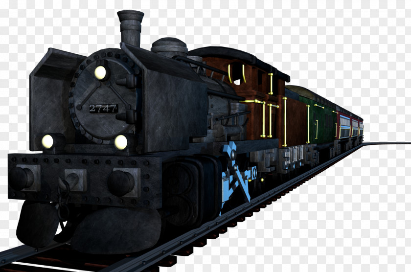 Q Version Toy Train Passenger Car Steam Locomotive 2-6-2 PNG