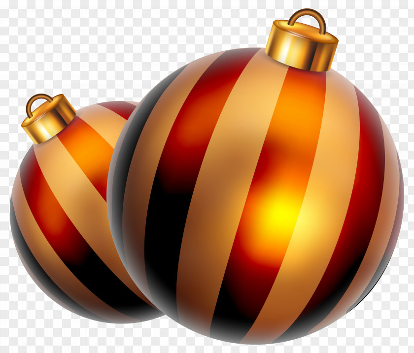 Striped Christmas Balls Clipart Image Ornament New Year Clip Art PNG
