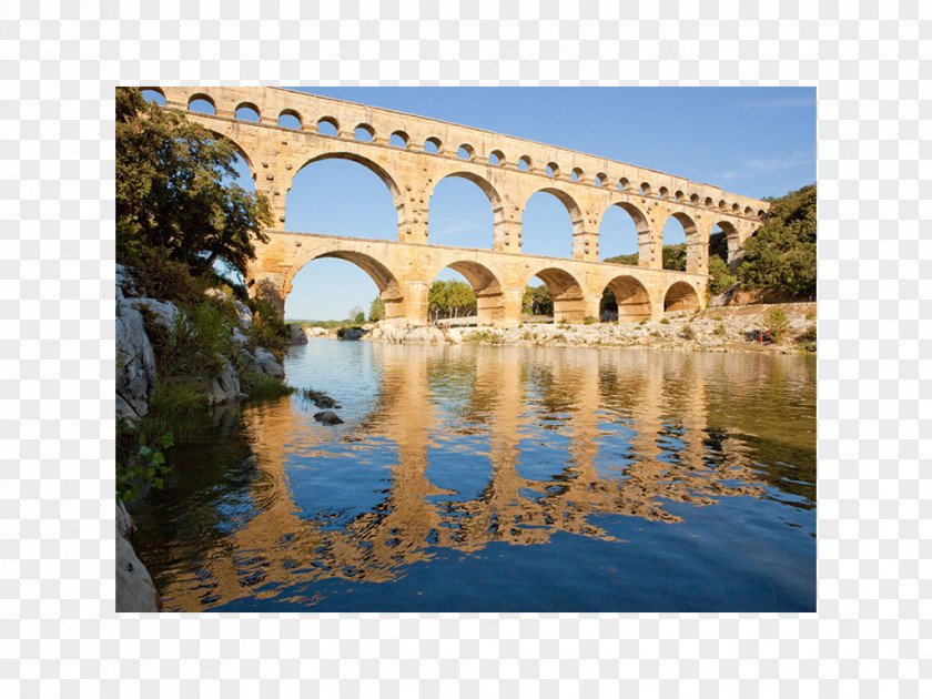 Bridge Pont Du Gard Roman Aqueduct Arch PNG