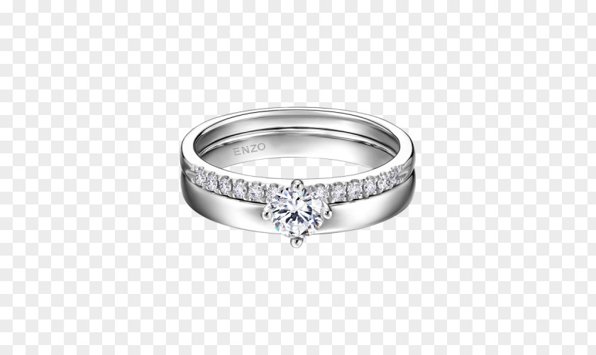 Enzo Platinum Ring Engagement Wedding PNG