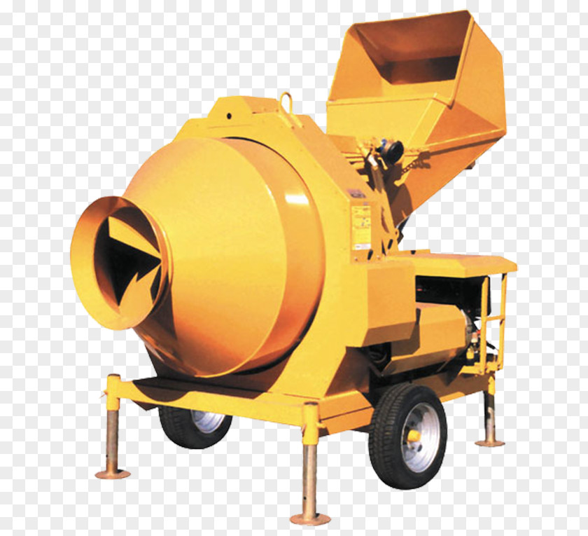 Concrete Truck Wheel Loading Cement Mixers Betongbil Reversing Drum Mixer PNG