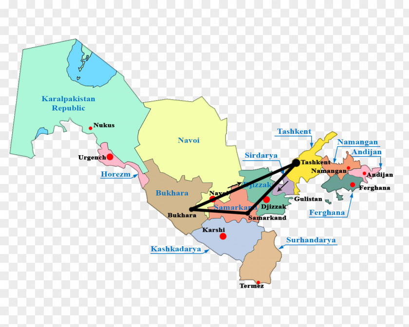 Map Tashkent Namangan Water Resources Tian Shan PNG