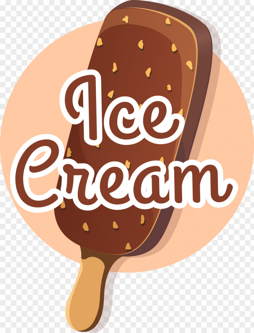 Chocolate Ice Cream Spread Product Logo Font PNG