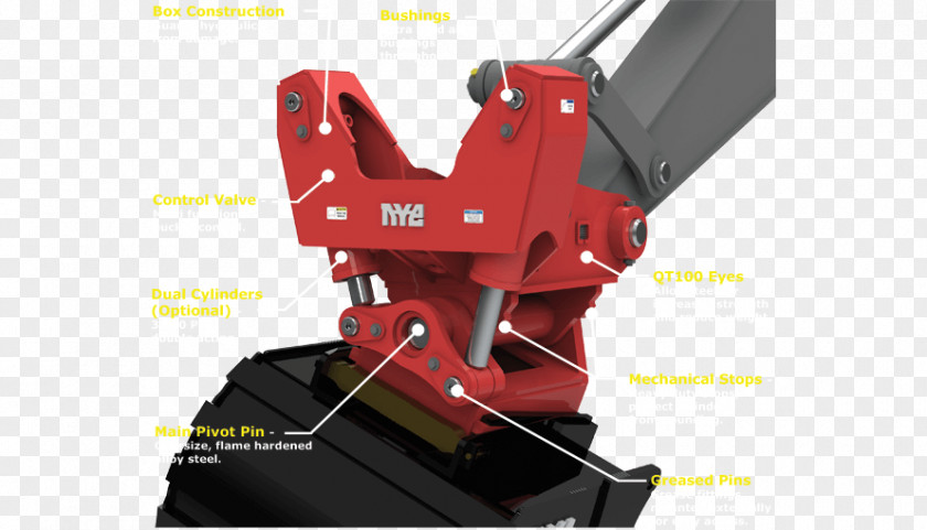 Welding Coupler Compact Excavator Quick Tiltrotator Grapple PNG