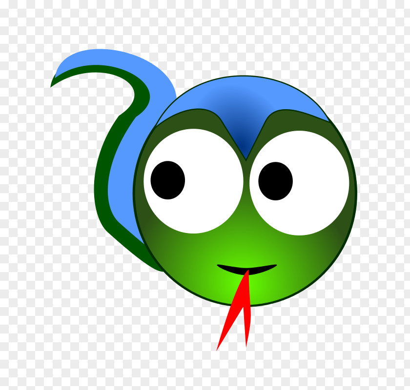 Blue Green Cartoon Snake Tongue Round Vipers Clip Art PNG