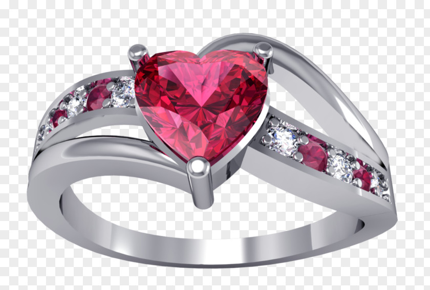 Ruby Ring Sterling Silver Body Jewellery PNG