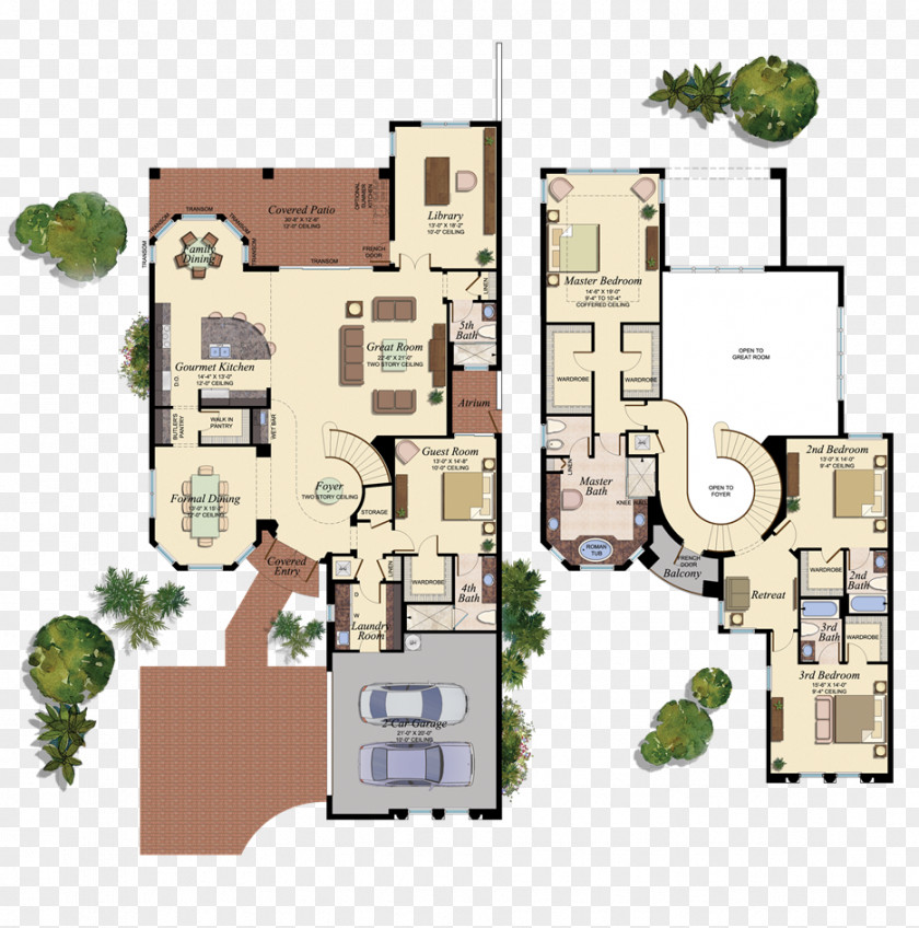 Three Rooms And Two Delray Beach Sydney Floor Plan House PNG
