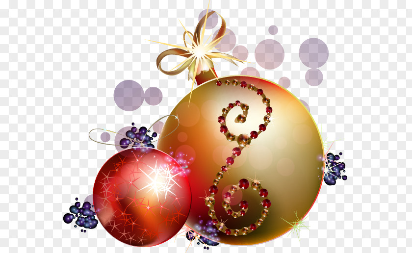 Vector Christmas Decorative Ball Pattern Ornament PNG