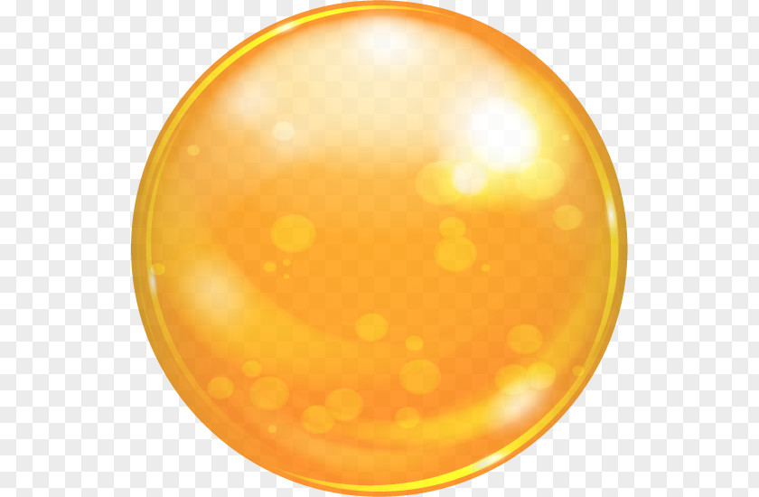 Bubble Orange Gold Sphere PNG