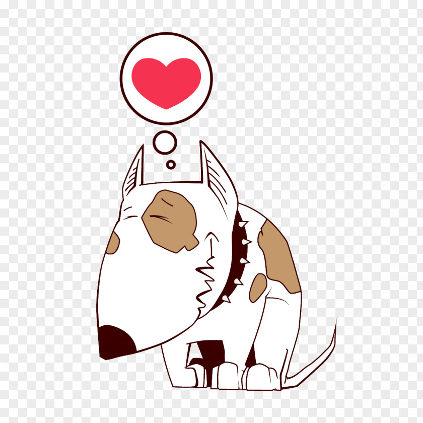 Buyers Cartoon Miniature Bull Terrier And English White Puppy PNG