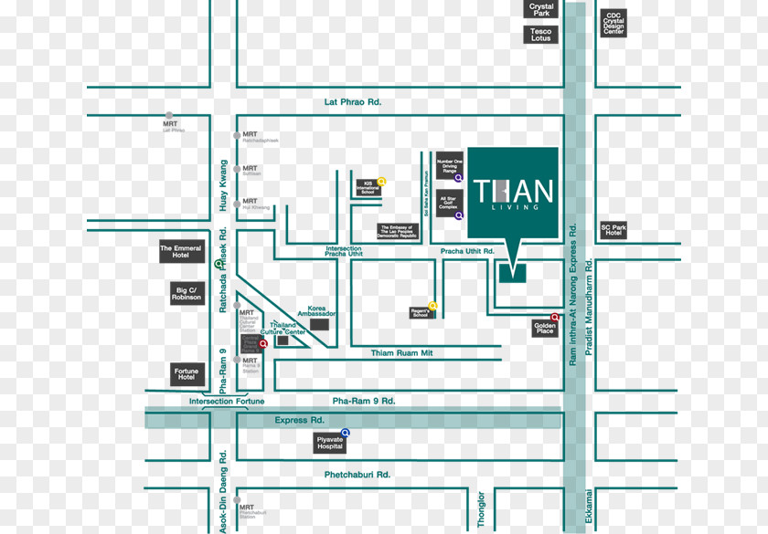 Map KIS International School Than Living-Ratchada-Prachautit Pracha Uthit Road Bang Sue District PNG